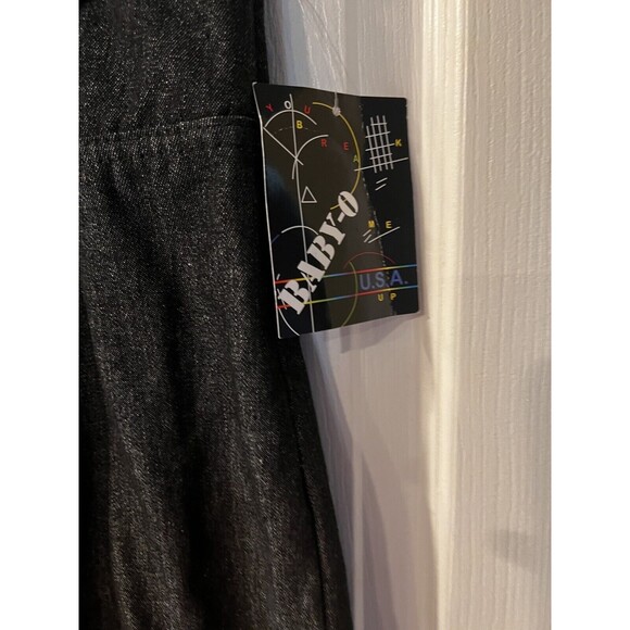 Baby-O Skirt Womens Sz 12 midi Blue Denim USA longline hipster Modest Y2K New - Picture 2 of 8